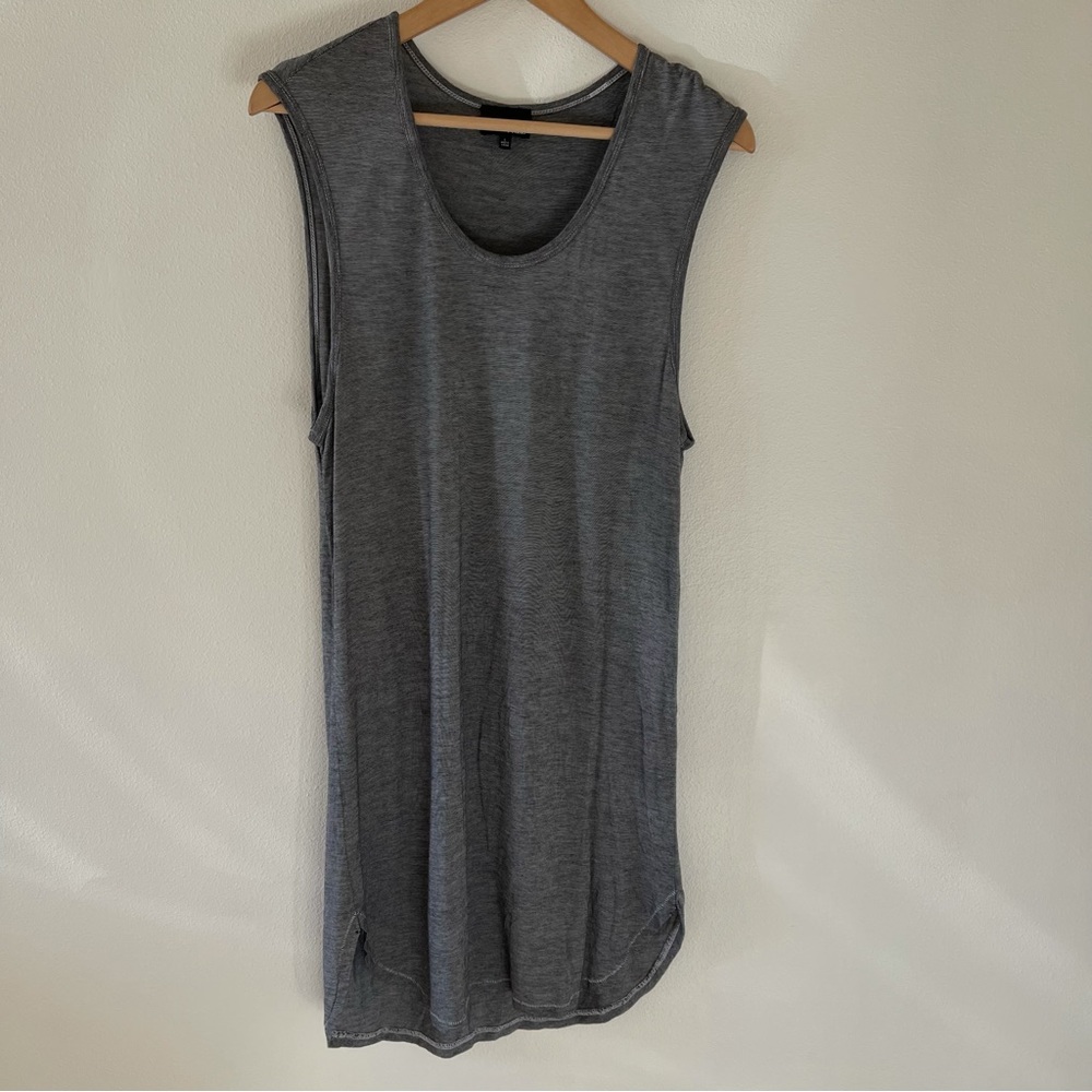 Aritzia Wilfred Free Bruni Reposa Stretch Jersey Sleeveless Midi Dress Stripe-L